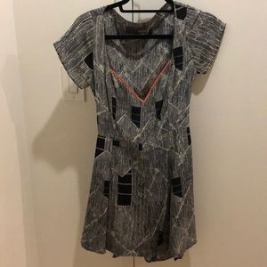 Myne black and white open back dress